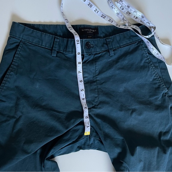 Banana Republic Men’s Chino Pants Athletic Fit Luxury Teal Chinos 31x34 Classic - Picture 7 of 14